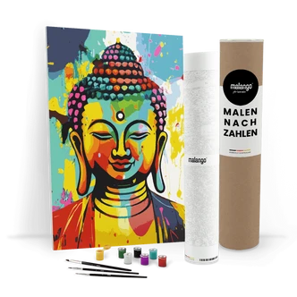 Malen nach Zahlen Leinwandbild - Buddha Ben  