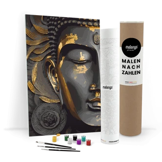 Malen nach Zahlen Leinwandbild - Buddha Bing  