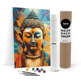 Malen nach Zahlen Leinwandbild - Buddha Blossom  
