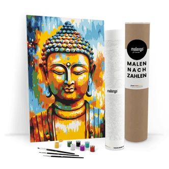 Malen nach Zahlen Leinwandbild - Buddha Bob  