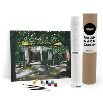 Malen nach Zahlen Leinwandbild - Café im Grünen No. 1 Malen nach Zahlen Leinwandbild - Café im Grünen No. 1