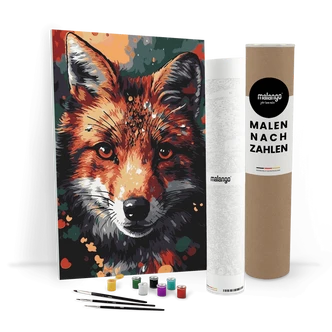 Malen nach Zahlen Leinwandbild - Fuchs Fiona  