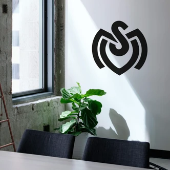 Wandtattoo MSV Duisburg Retro Logo einfarbig 