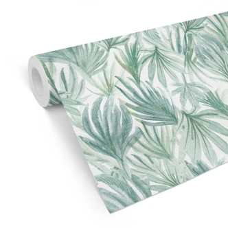 Mustertapete Palmenblätter im Dschungel | Grüne Botanik Tapete - Bloomery Decor Mustertapete Palmenblätter im Dschungel | Grüne Botanik Tapete - Bloomery Decor