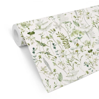 Mustertapete Kräuter und Wildblumen - UN Designs 