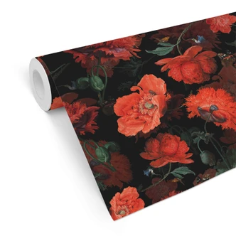 Mustertapete UN Designs - Rote Blüten Mustertapete UN Designs - Rote Blüten