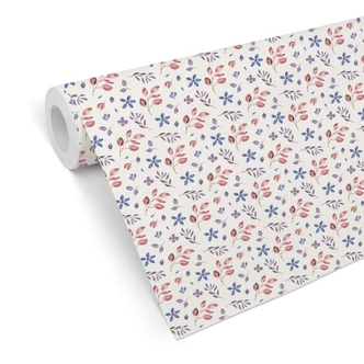 Patroonbehang – Aquarel Bloemen 01 – blauw Patroonbehang – Aquarel Bloemen 01 – blauw