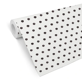 Patroonbehang – Aquarel Dots 02 – zwartwit 