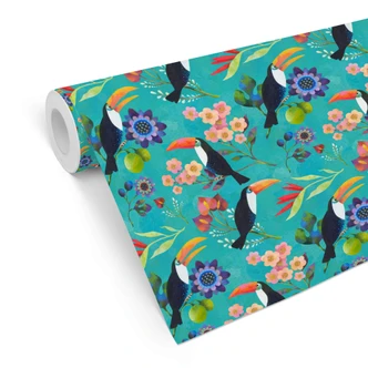 Mustertapete Blanz - Tukan 