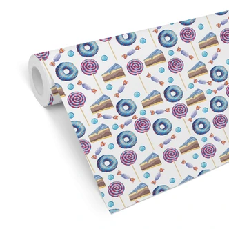 Mustertapete Die süße Welt der Naschereien 02 