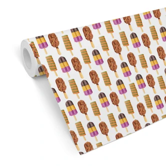 Mustertapete Eis am Stiel 