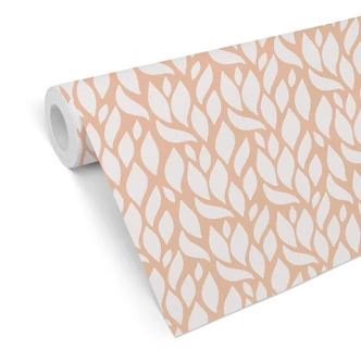 Mustertapete Floralis - orange 