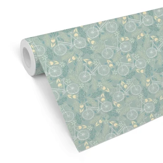 Carta da parati a motivi - Bici blu 
