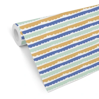 Patroonbehang - slinger blauw Patroonbehang - slinger blauw