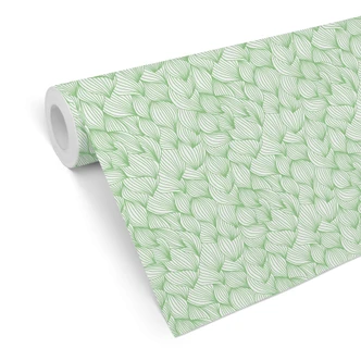 Mustertapete - Grafische Wellen - grün 