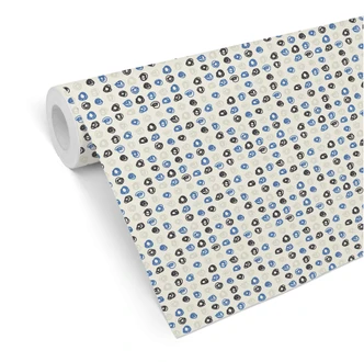 Patroonbehang – Kringetjes – blauw Patroonbehang – Kringetjes – blauw