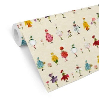 Mustertapete Leffler - Blütenelfen 