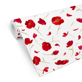 Mustertapete Leffler - Mohnblüten 