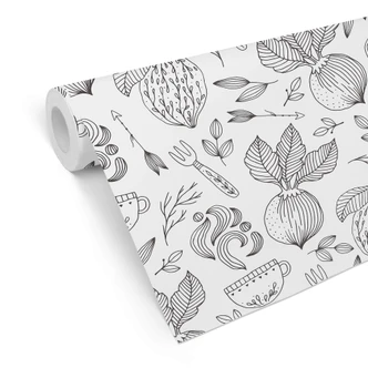 Patterned Wallpaper Radish 