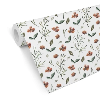 Mustertapete Red Flowers 