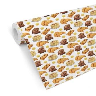 Mustertapete Süße Backwaren 