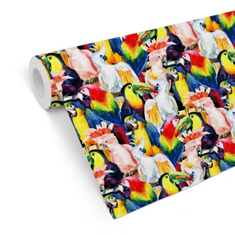 Mustertapete Tropical Birds 