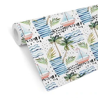 Patterned wallpaper – Watercolour Holiday 