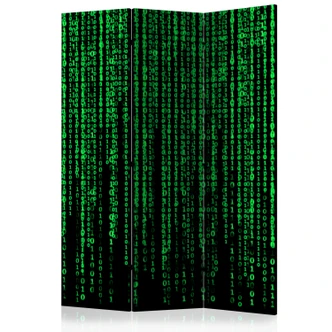 Kamerscherm - Digitale regen, 3-delig 