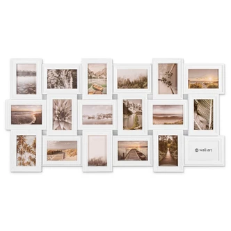 Bilderrahmen Collage Weiß Kunststoff - 52x103 cm 