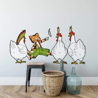 Wandtattoo Pettersson und Findus - Indianer-Hühner 