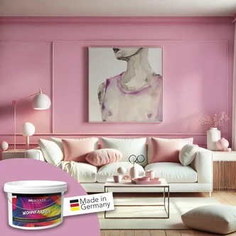 Vægmaling til interiør mat WALLCOVER Farver Pink 