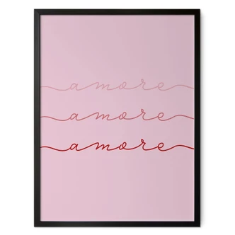 Poster Amore - Liefdesspreuk voor de woonkamer 