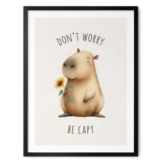 Póster Capybara - Don't worry be capy 