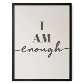 Poster zeggen dat ik genoeg ben 