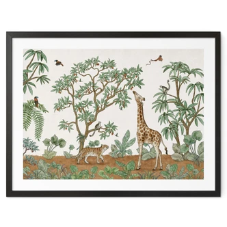 Plakat dla dzieci z motywem zwierzęcym | Ukryty obiekt zwierzęta z dżungli - Kikki Belle 