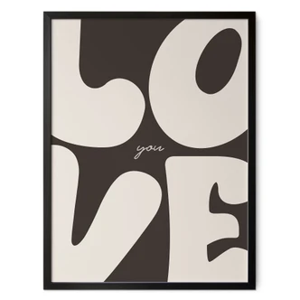 Typografie Poster Love you Retro Letters 