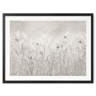 Poster wilde bloemenweide met vlinders in Scandinavisch ontwerp - Ms Tiff 
