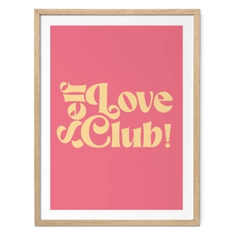 Poster Self Love Club Roze - Afdrukken door Ayleen 