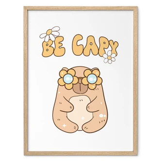 Poster Retro Capybara - Be Capy Poster Retro Capybara - Be Capy