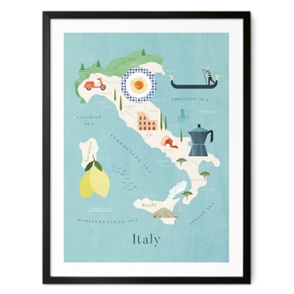 Póster de viajes de Italia - Rivers 