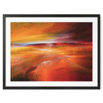 Póster Paisaje otoñal a la luz del atardecer - Schmucker 