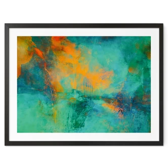 Poster Turquoise aurora borealis - Schmucker 