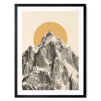 Poster sol bakom berg - Bodart 