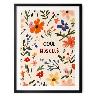 Kinderposter Cool Kids Club Bunte Blumen - Treechild Kinderposter Cool Kids Club Bunte Blumen - Treechild