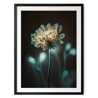 Poster met stralend bloemenhart - Treechild 