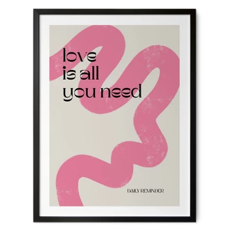 Poster Liefde is alles wat je nodig hebt - Volfova 