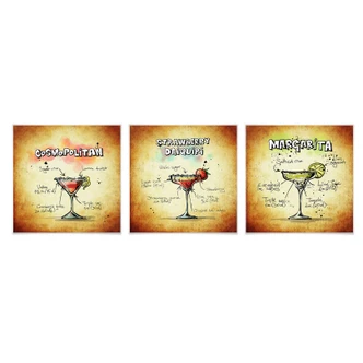 Poster Cocktails Set 01 (3 parts) 