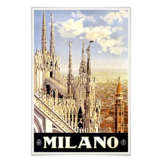 Poster Vintage Travel - Milano 