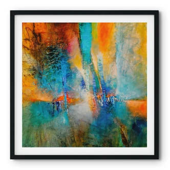 Poster Urban light in blu e arancione - Schmucker - Quadrato Poster Urban light in blu e arancione - Schmucker - Quadrato