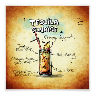 Poster Tequila Sunrise - Recept 